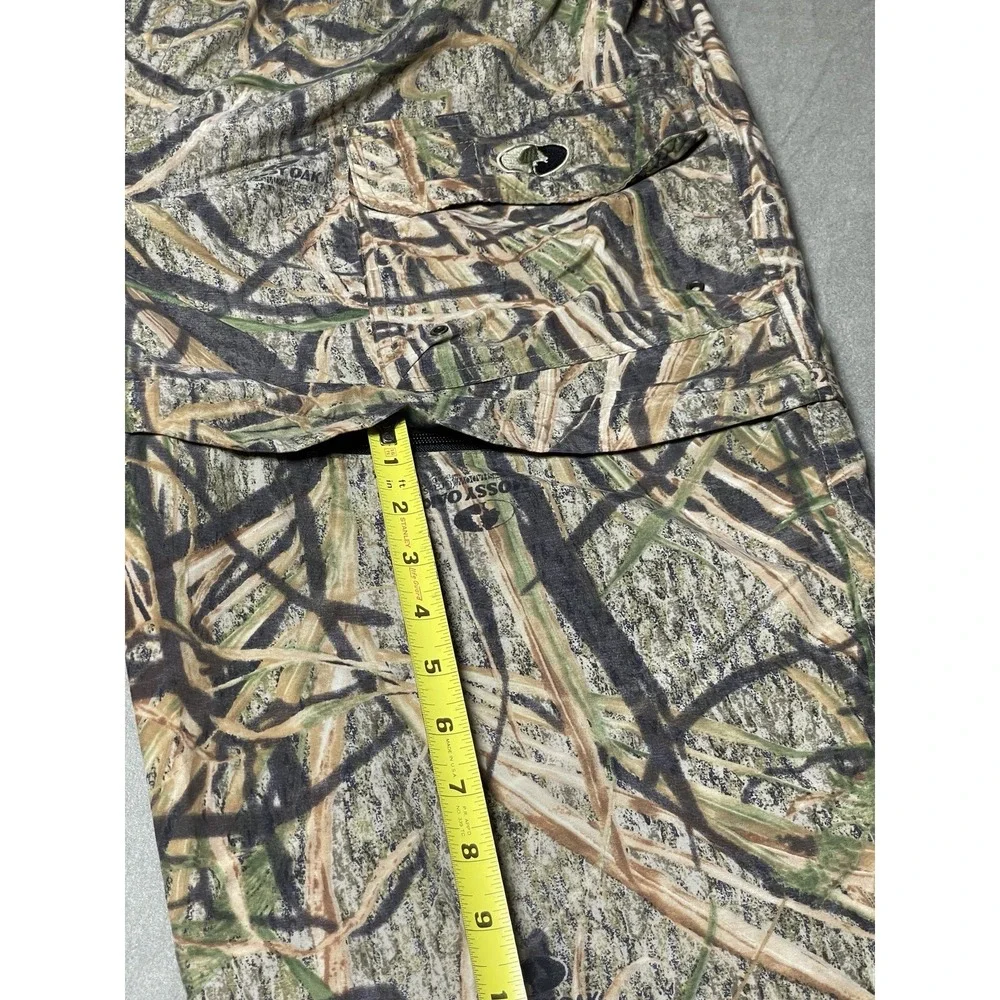 Men's 2XL Mossy Oak Camo Cargo Pants Nylon Break Up‎ Outdoor Lightweight Belt